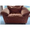 Image 3 : Set 3 Brown Fabric Couches Including Large Sofa, 100" Wide- See All Photos