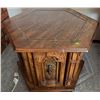 Image 1 : Wood Hexagonal Side Table with 24 Inch Top, 20 Inches Tall