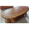 Image 1 : Wooden Tabletop with Circular Inlay Design