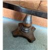 Image 2 : Square Wooden Pedestal Side Table with Dark Finish