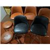 Image 1 : Mid-Century Bar Stools w/ Vinyl Cushions and Chrome Bases