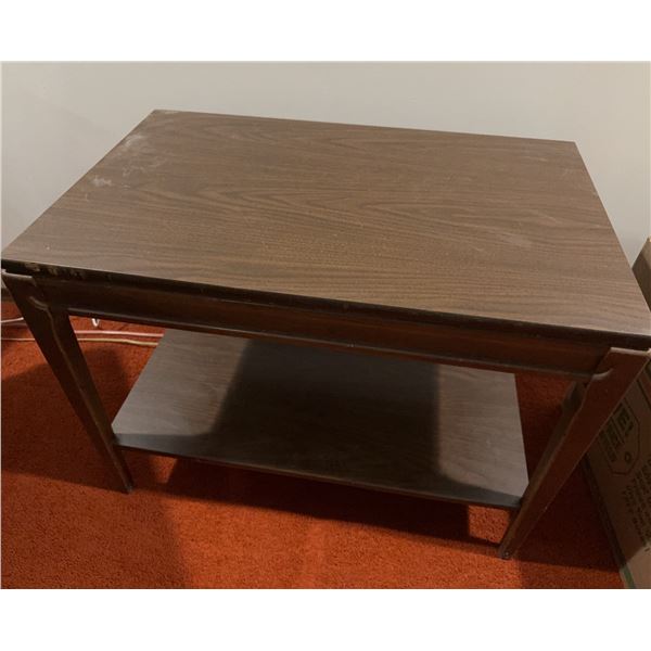 Wooden Laminate Side Table with Shelf