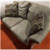 Image 2 : Two-Seat Fabric Loveseat with Patterned Cushions