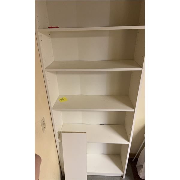 White MDF 4 Shelf Bookcase