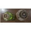 Image 2 : Glass Oil Lamp Bases, Green and Clear