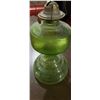 Image 3 : Glass Oil Lamp Bases, Green and Clear