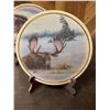 Image 3 : 5 Wildlife Marble Art Plaques & Wood Eagle Sculpture