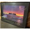 Image 2 : "Antarctic Fire" Framed Poster by Simon Fraser, 33x25 Inches