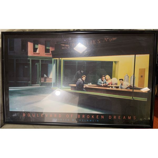 Helnwein "Boulevard of Broken Dreams" Framed Poster 37x23
