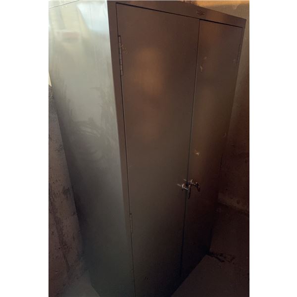 Metal Storage Cabinet with Chrome Handles (Contents Not Included)