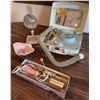 Image 1 : Vintage Beauty: General Electric Portable Hair Dryer, Vanity Mirror, Curling Iron Set