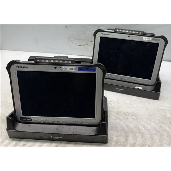 (2) Panasonic #FZ-G1 Touch Pads w/#FZ-VEBG11 Cradle Stations & Power Cords