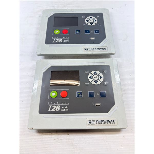 Lot of (2) CTS Cincinnati Test Systems Sentinel I28 Displays