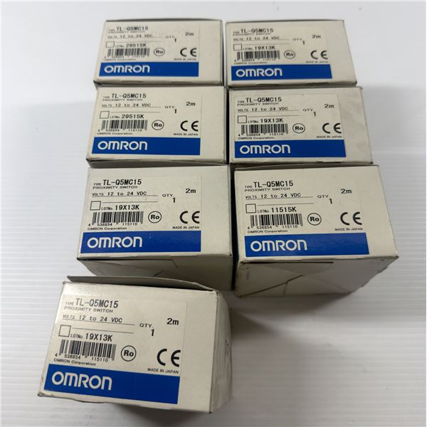 Lot of (7) Omron #TL-Q5-MC15 Proximity Switches