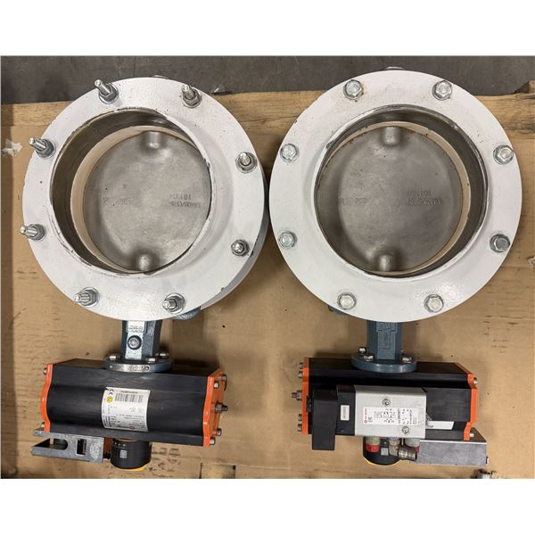 (2) Ebro-Armaturen #Z011-A DN200 EPDM Butterfly Valve EB6.1-SYD Pneumatic Actuator