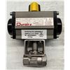 Image 1 : Durair II #050 F04 D06 Pneumatic Actuator Duravalve #AS5012 1/2: D220 w/AP050BSR4 Ball Valve