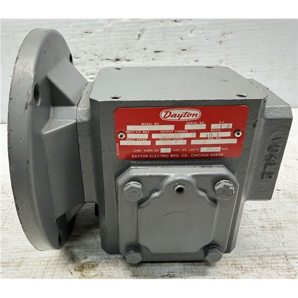Dayton #4Z290B Speed Reducer Gearbox .75 HP Torque 226 IN LBS Ratio 10: 1
