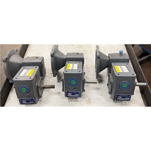 (3) Boston Gear #FWB713300B56 Gearboxes .1HP Torque 335 Ratio 300 1750RPM
