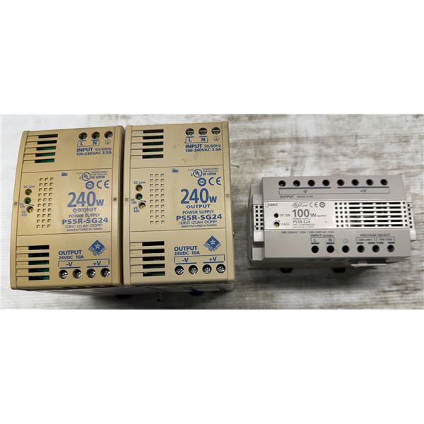 Lot of (3) Misc. Idec Power Supplies 2-#PS5R-SG24 & 1-#PS5R-E24