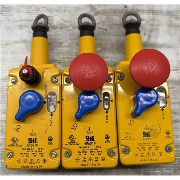 (3) sti #44506-0050 Emergency Stop Safety Cable Pull Switches