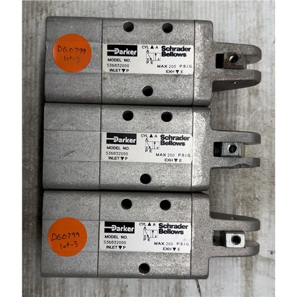 (3) Parker Schrader Bellows #536832000 Cylinders