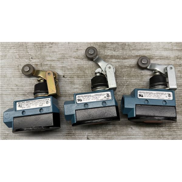 (3) Honeywell #BZV6-2RN2 Micro Switches