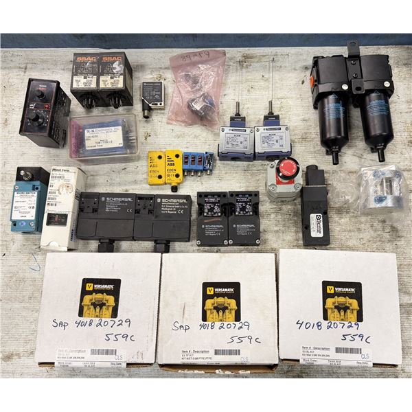 Lot of Misc. Relays, Limit Switches, Sensors Items Plus More