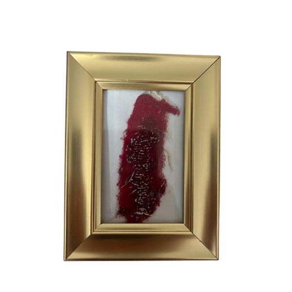 Framed Elvis Presley 1950s Stage-Torn Red Shirt Swatch