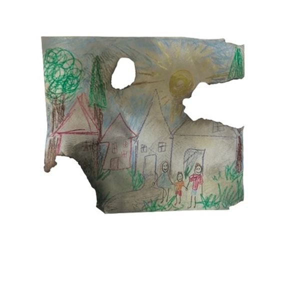 Good Luck, Have Fun 8 year old man from future (Cassiel Eatock-Winnik) Drawing Movie Props
