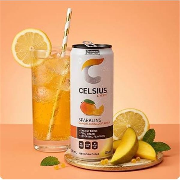 Celsius Sparkling Mango Lemonade 12x 355ml