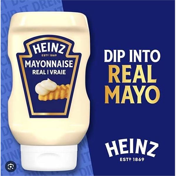 Lot of 6 - Heinz Mayonnaise 340 mL Bottle