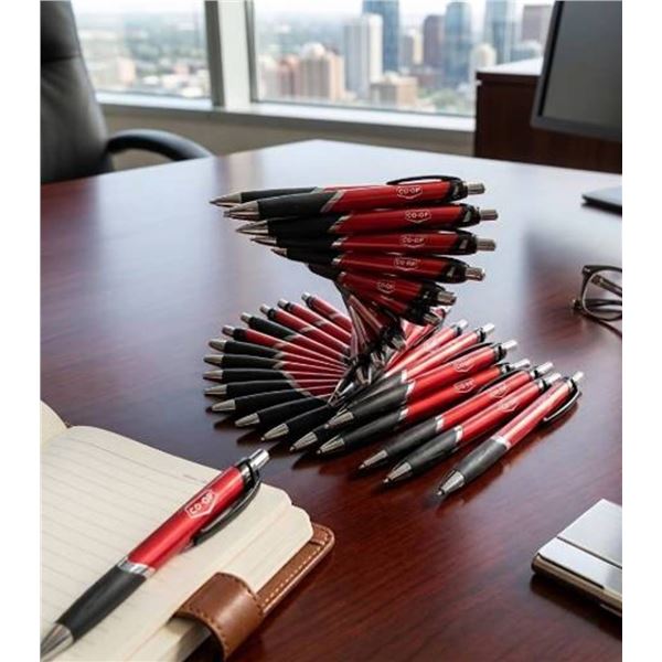 Bulk Lot of Red and Black Ballpoint Pens