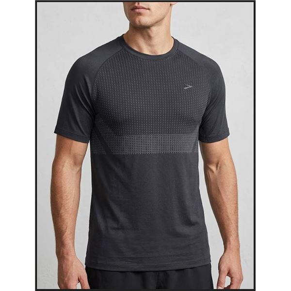 FILA Black Perforated Athletic Tee, M