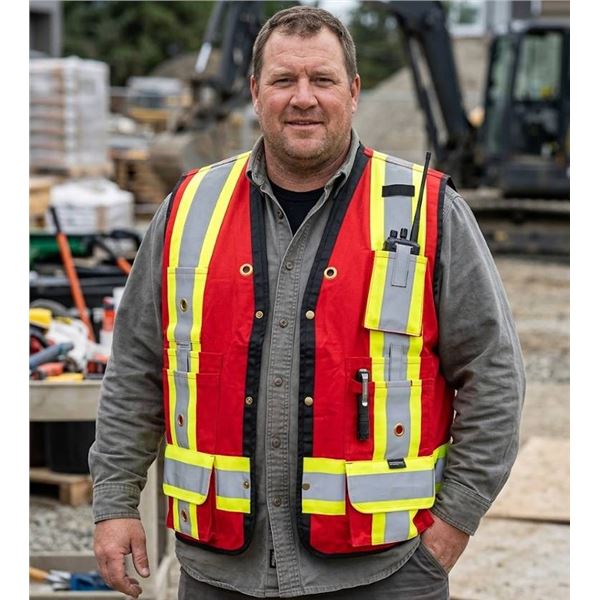 Duratech CSA Z96 Safety Vest, Red Size 4XL