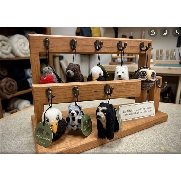 8 Handmade Peruvian Wool Animal Ornaments
