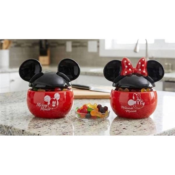 Disney Mickey & Minnie Treat Jars With Candy