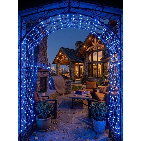Fullbell LED Fairy String Lights 200LED Blue