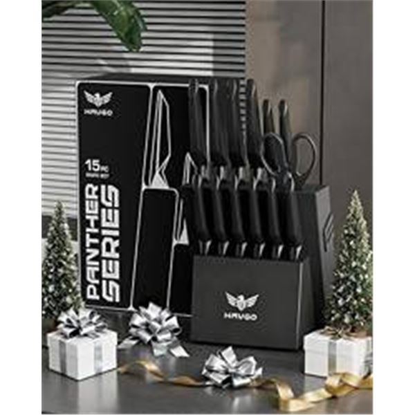 Haugo Panther Series 15-Piece Knife Set