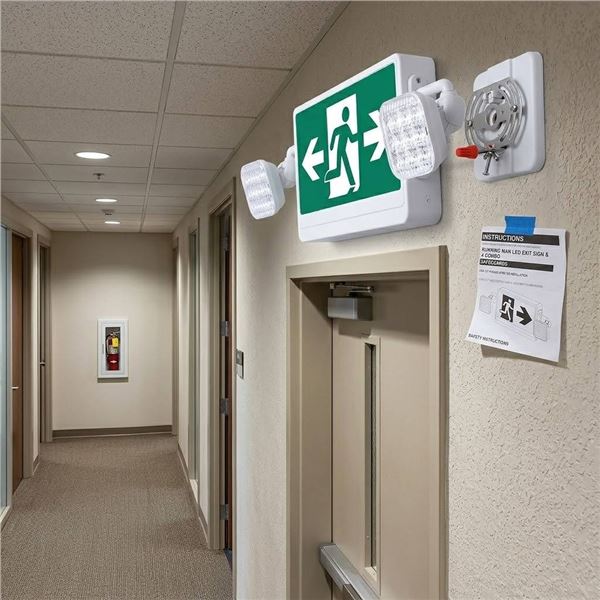 Qlite Combo LED Running Man Exit Sign