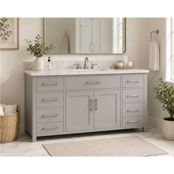 Co-op Gold 48" Carrera Vanity Dove Grey