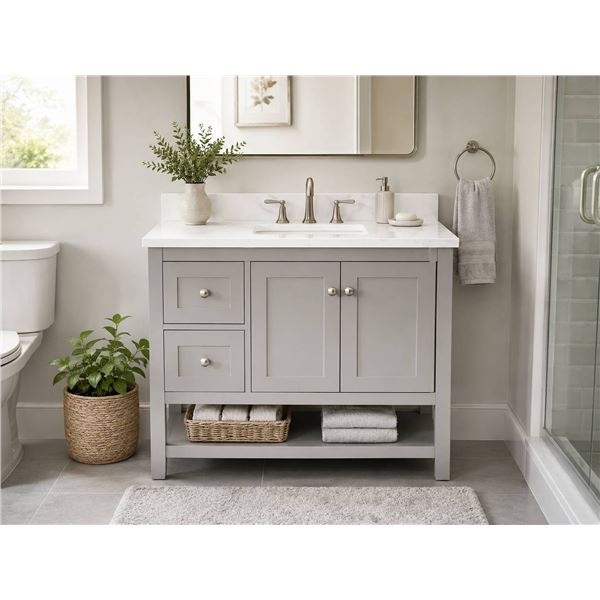 CO-OP Gold 42-inch Daisy Vanity, Grey