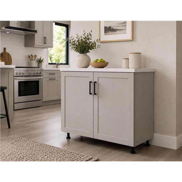 Landon & Co. Elite Collection 24" Assembled Base Cabinet Shaker Grey