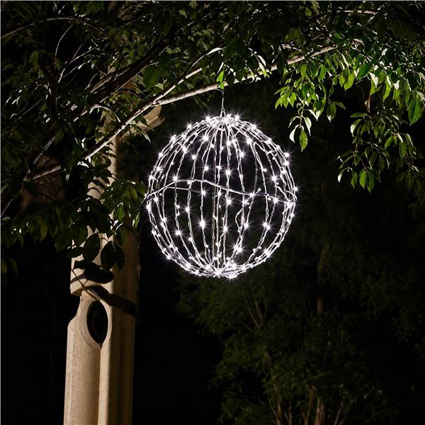 Outdoor 16-Inch LED Light Ball, Lot of 3