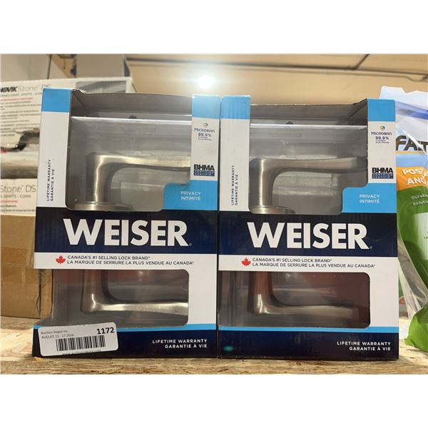 Weiser Privacy Lever Door Handles, 2 Pack