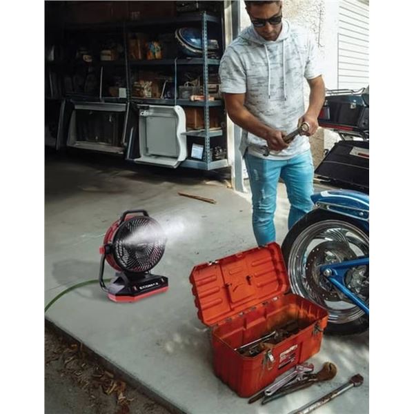 Ecomax 20V Lithium-Ion Misting Fan **Bucket Not Included**