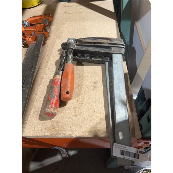 Lot of 2 - BESSEY Heavy-Duty F Clamp with Red Handles