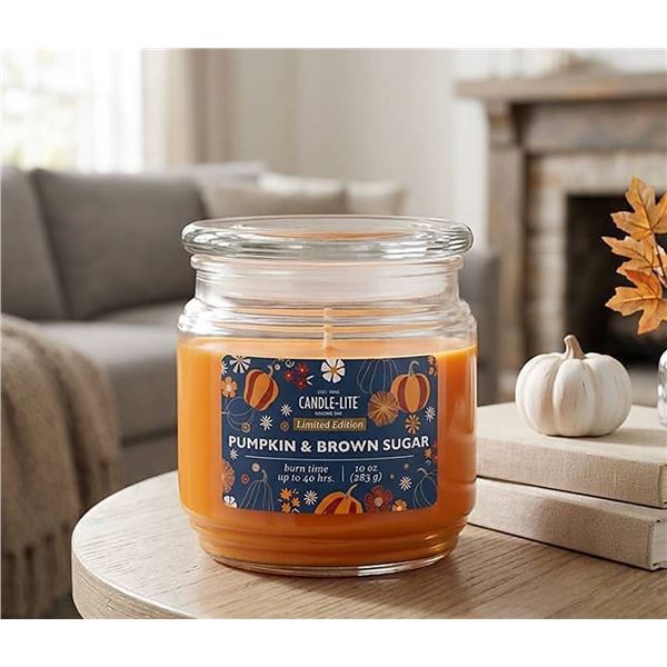 Candle-lite Pumpkin & Brown Sugar Candle, Lot of 4