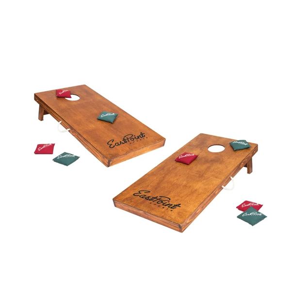 EastPoint 61 cm x 122 cm (2 ft. x 4 ft.) Heritage Solid Wood Cornhole Set