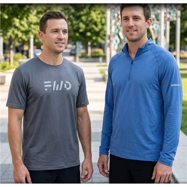 FWD XL Men's Tech Tee and 1/4 Zip Pullover **Security Tags Removed**