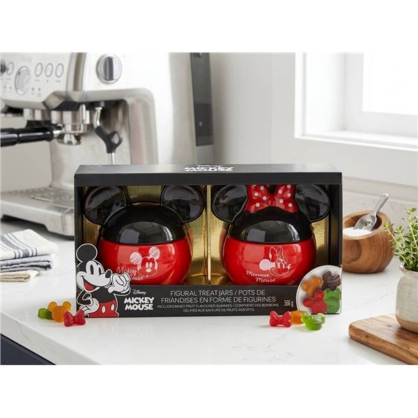 Disney Mickey & Minnie Mouse Treat Jars 2pk